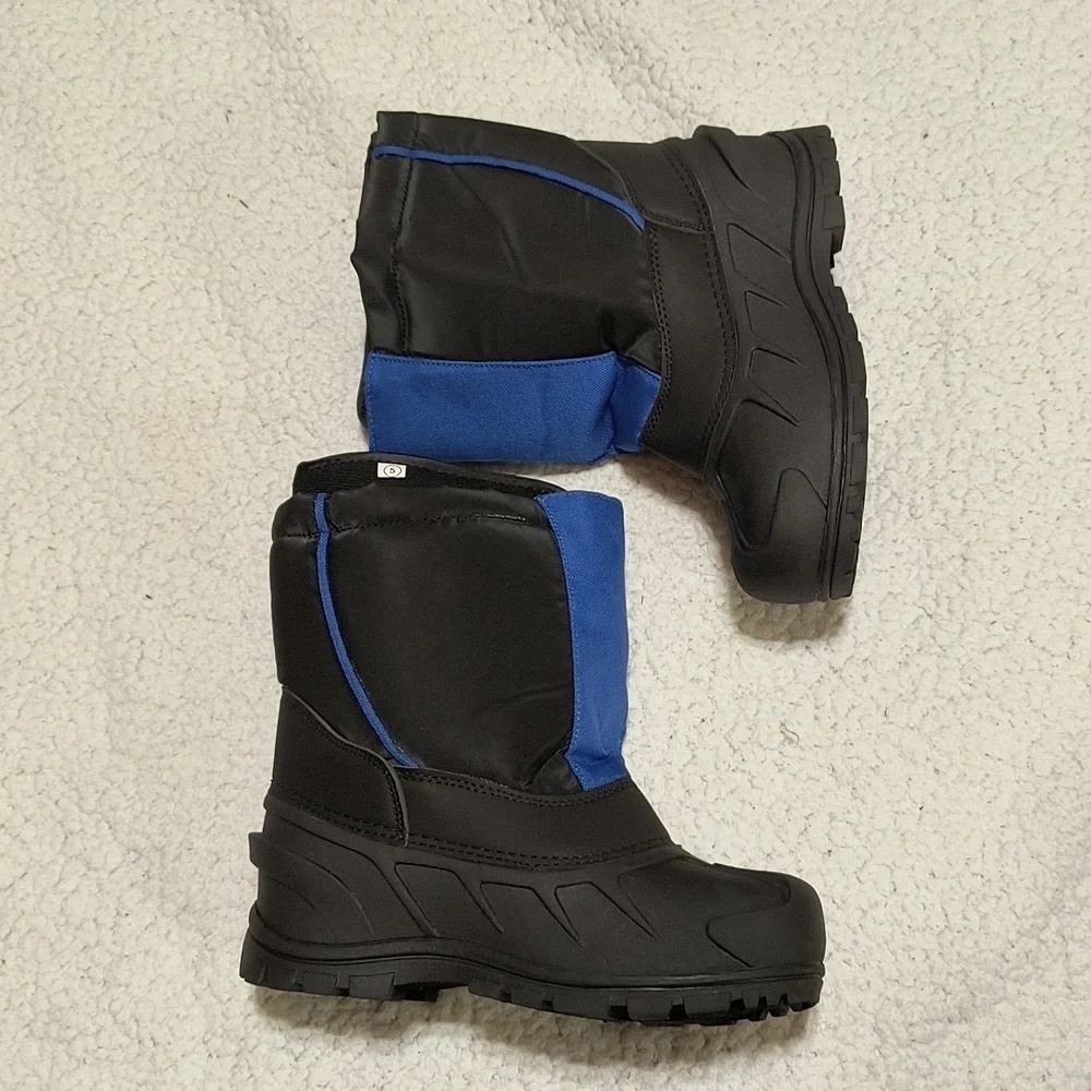 NWT Blue/Black Youth Itasca Snow Cat Winter Boots Size 5